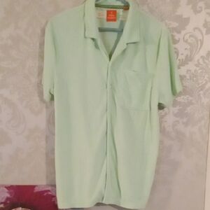 Free Planet Green Casual Button Down Shirt
